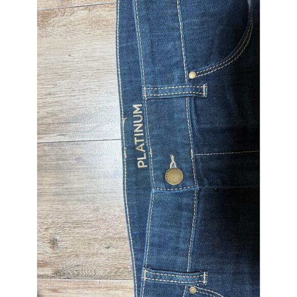 Platinum Jeans Juniors Size 15 Dark Wash Denim Ultimate Fit Mid Rise Straight - Picture 5 of 6